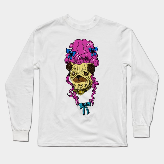 Pugwig Antoinette Long Sleeve T-Shirt by silentrob668